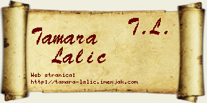 Tamara Lalić vizit kartica